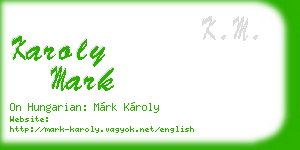 karoly mark business card