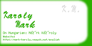 karoly mark business card